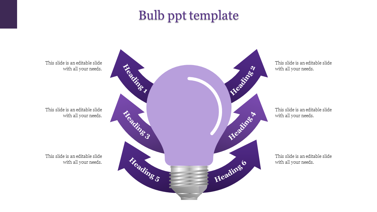 bulb ppt template-bulb ppt template-6-Purple
